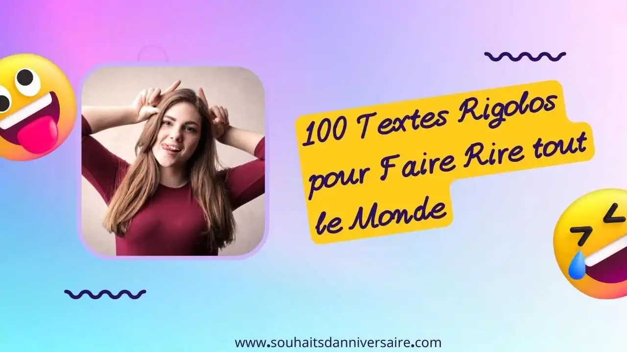 Une fille qui rit avec des emojis qui rient et 100 messages drôles