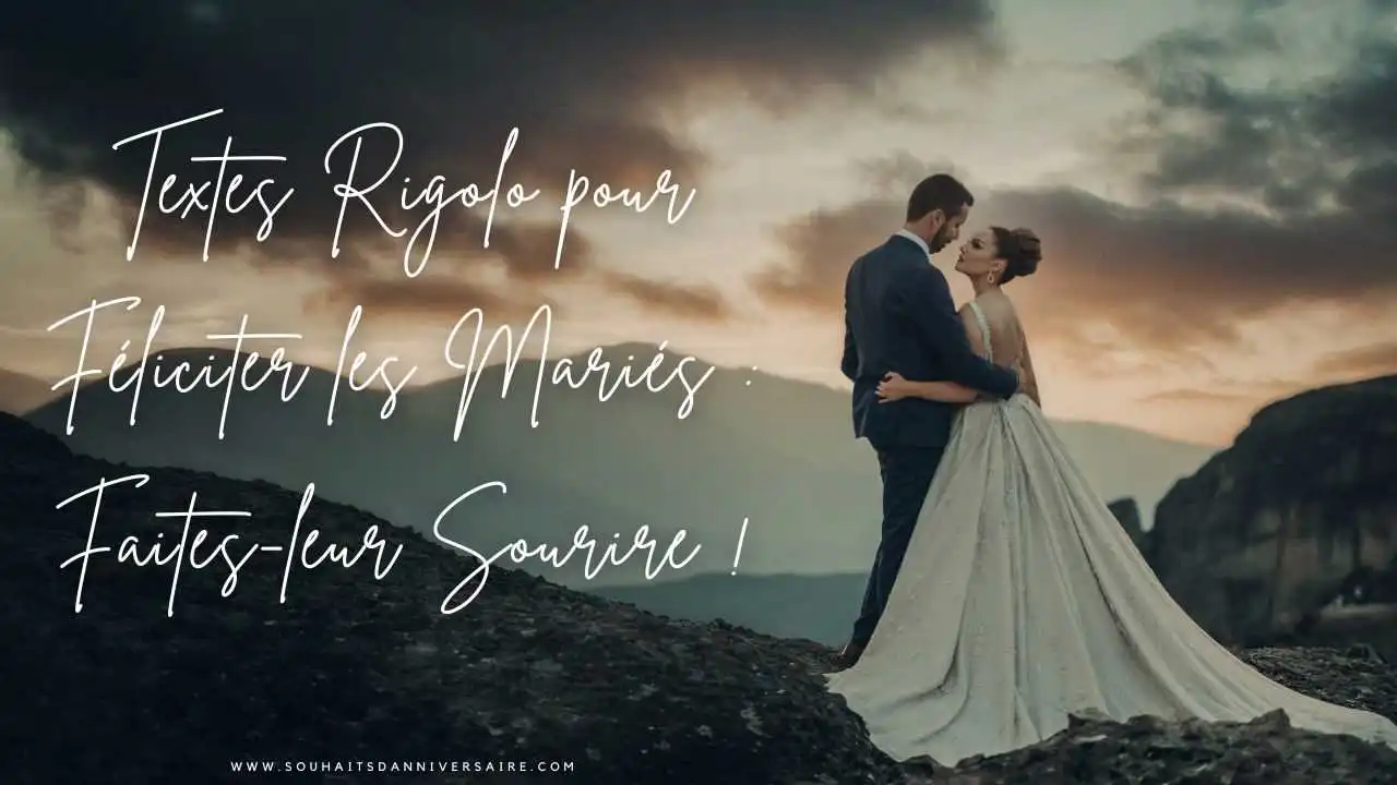 Des jeunes mariés heureux qui s'imprègnent de la beauté de la nature, #mariage humour texte