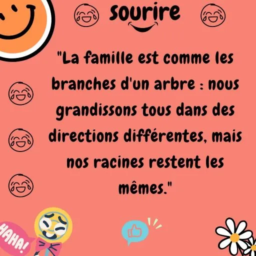 Citation sur la famille avec un visuel chaleureux : "Même sur des chemins différents, nos coeurs restent connectés - La famille, c'est pour la vie."