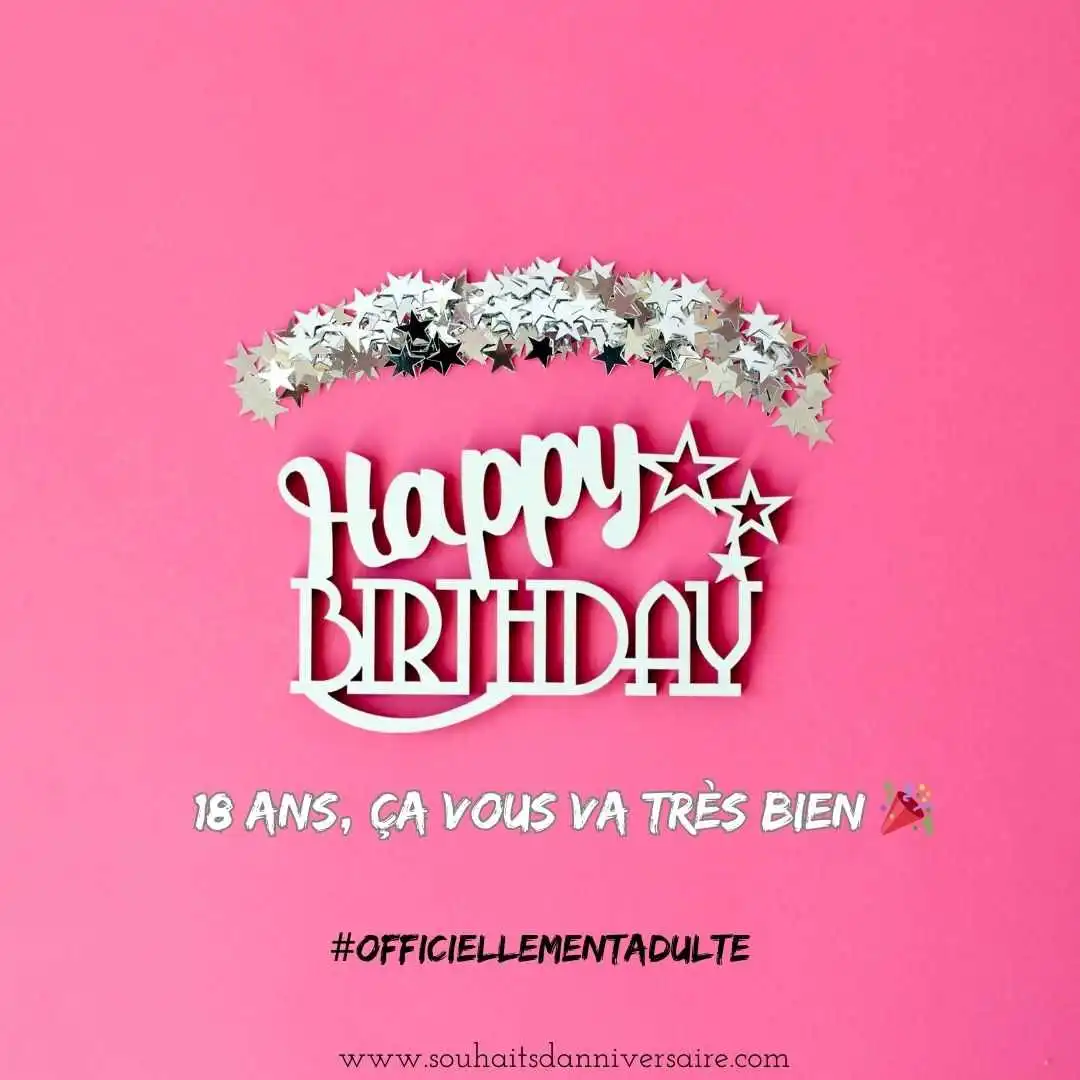 Carte d'anniversaire pour les jeunes de 18 ans, ornée d'un message ludique - "18 ans, ça vous va très bien".