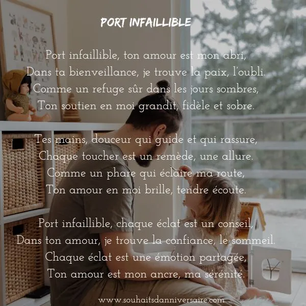 Un moment chaleureux entre père et fille à la maison avec un poème d'amour pour le père