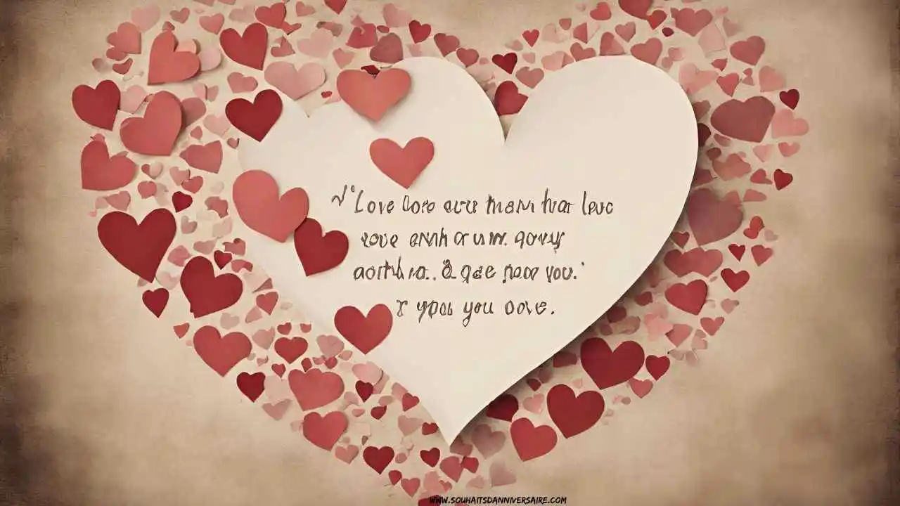 Inspiration pour texte d’amour sur fond de coeur.