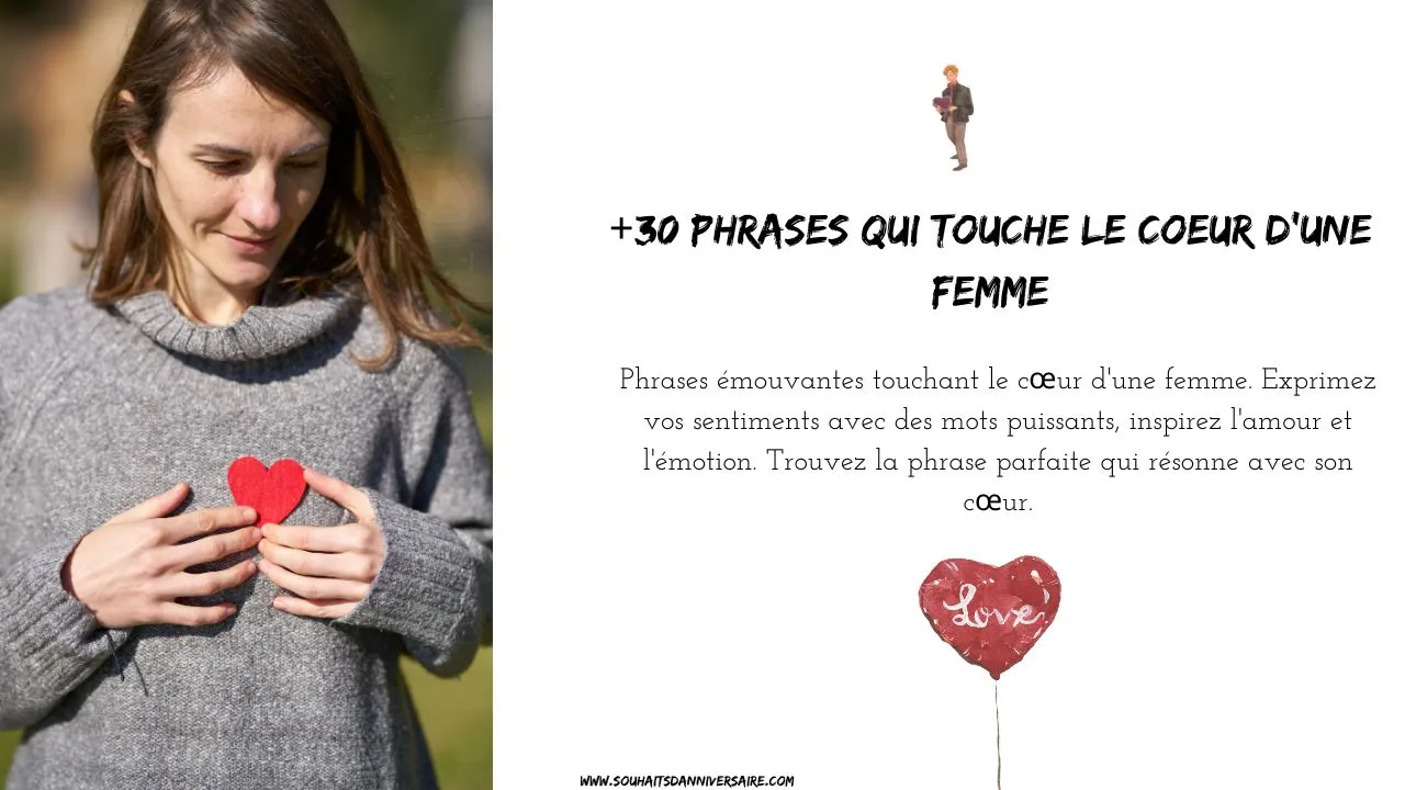 Une fille tient un cœur rouge dans ses mains, cherchant des mots qui touchent son cœur