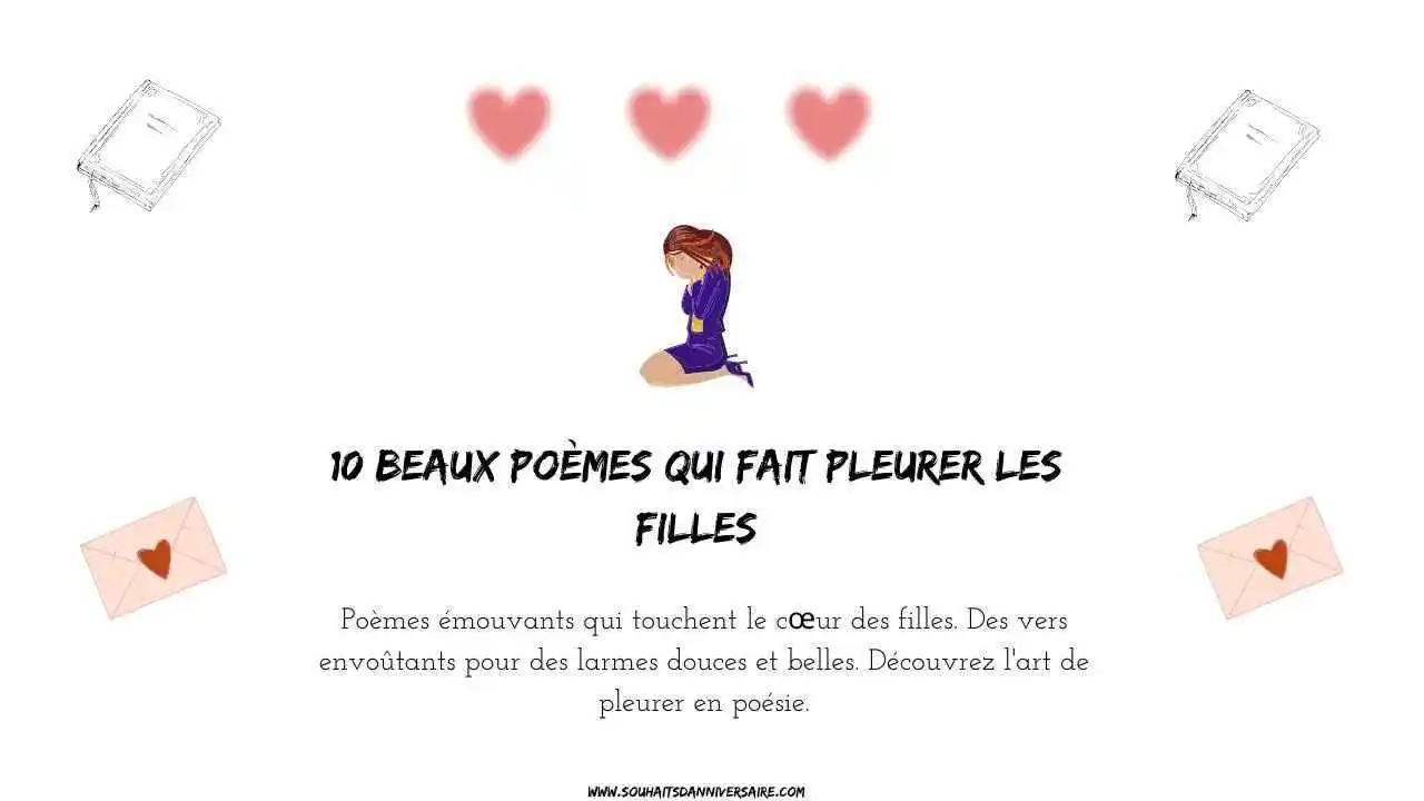 Une fille a pleuré après avoir lu un beau poème touchant