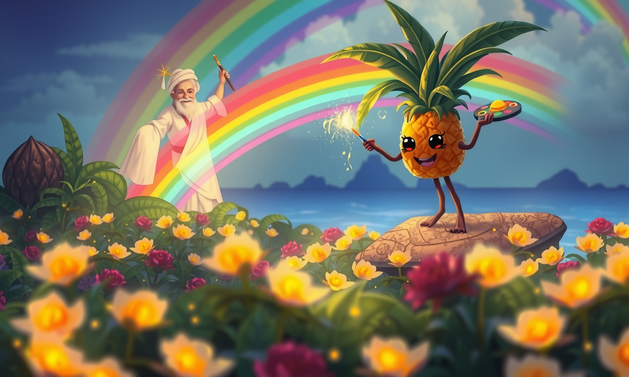 Penelope the Pineapple Who Painted the Rainbows