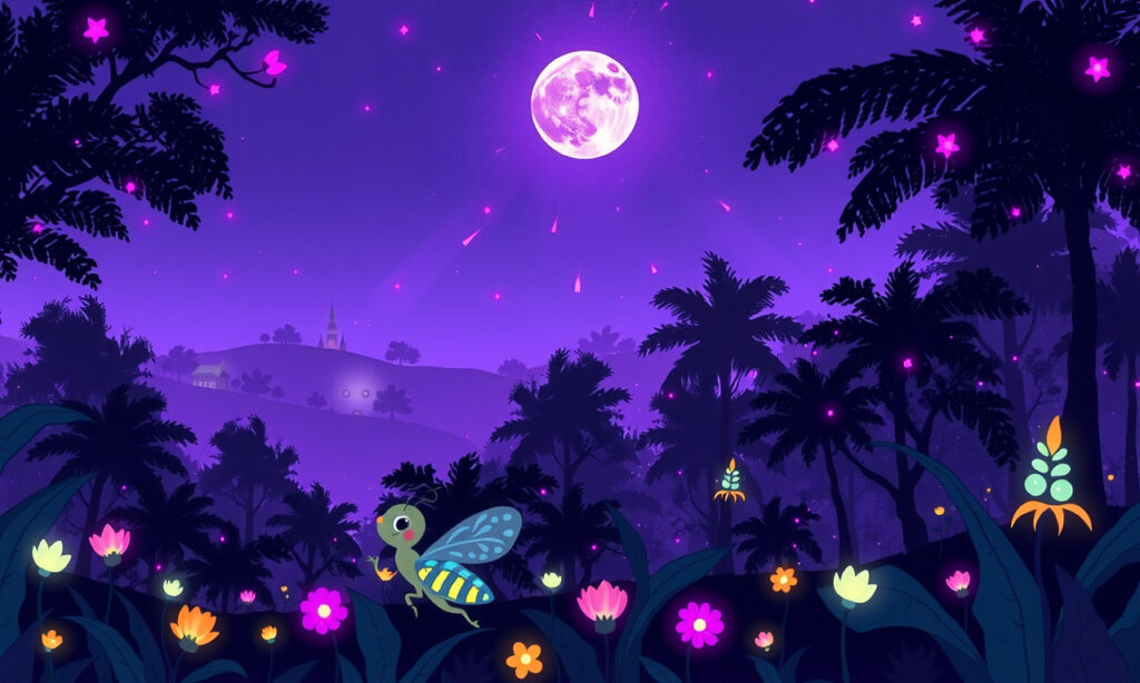 The Night the Fireflies Painted the Sky Purple