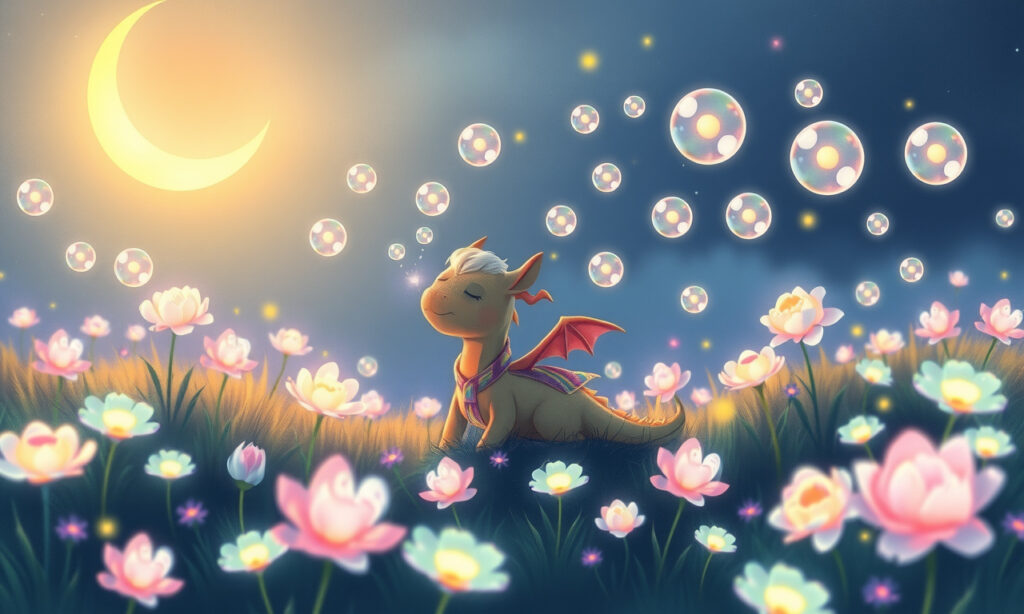 The Sleepy Dragon Who Couldn't Breathe Fire, Only Bubbles