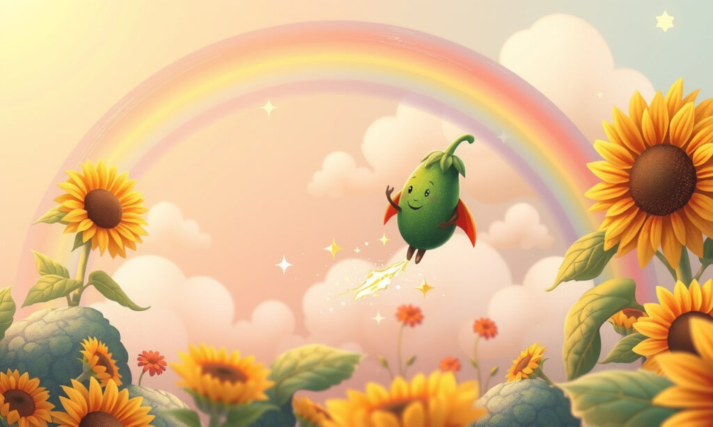 The Zooming Zucchini Who Rescued the Runaway Rainbow
